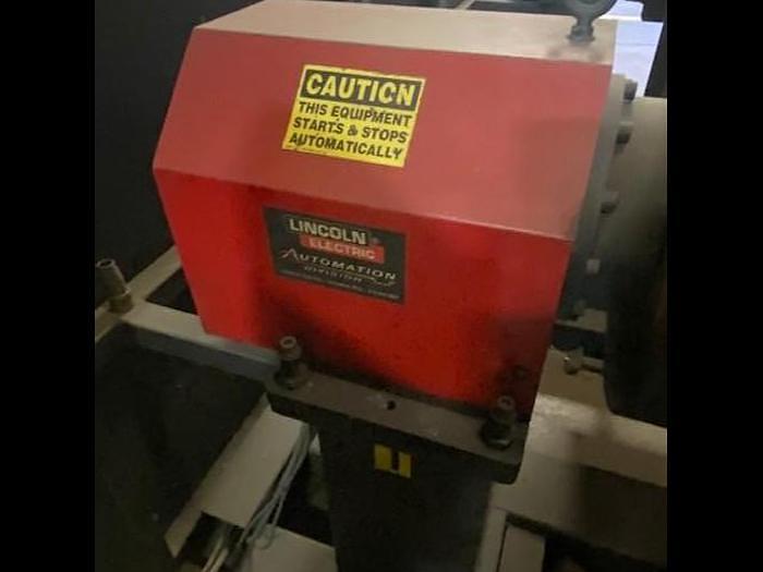 Used LINCOLN SYSTEM 55 DUAL TRUNION MIG WELDING CELL WITH FANUC ARCMATE 120iB/10L 6 AXIS CNC ROBOT