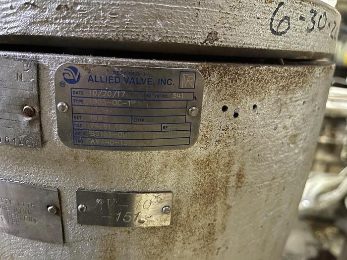 Used ALLIED VALVE, INC. ALLIED VALVE, INC. S/S ACID BOILER VALVE