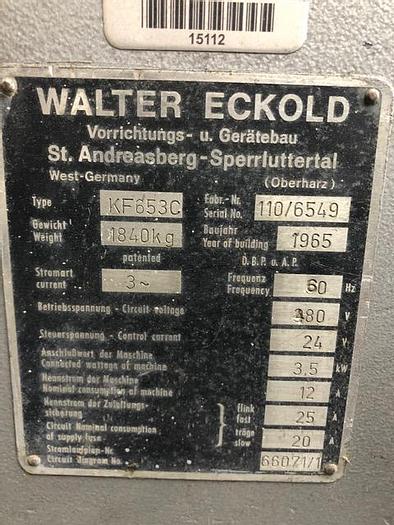 Used Eckold  653C Kraftformer