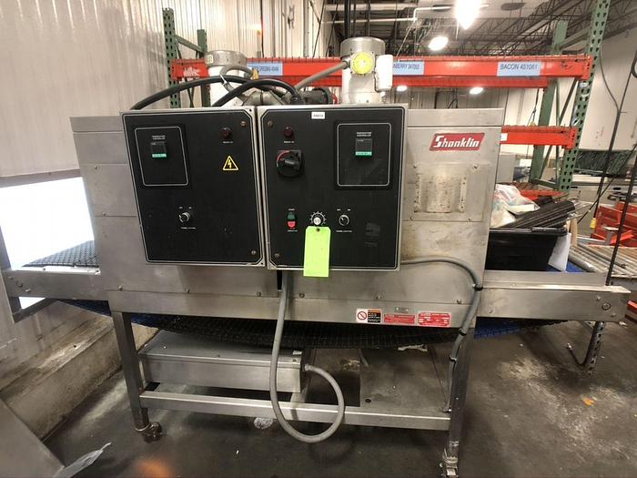 Used SHANKLIN MODEL T-62 S/S STAINLESS STEEL TWO ZONE HEAT TUNNEL