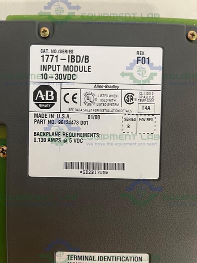 Allen Bradley 1771-IBD Series B Input Module 10-30 VDC, 16 Point