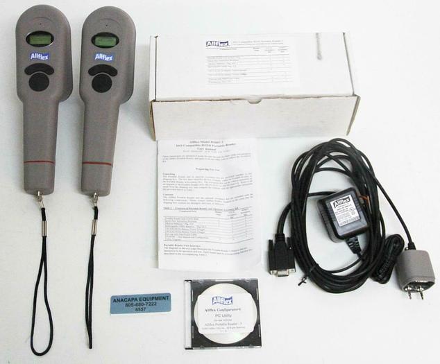 Used Allflex RS601-3 ISO Compatible RFID Portable Reader-3 w/ Charger LOT OF 2 (6557)