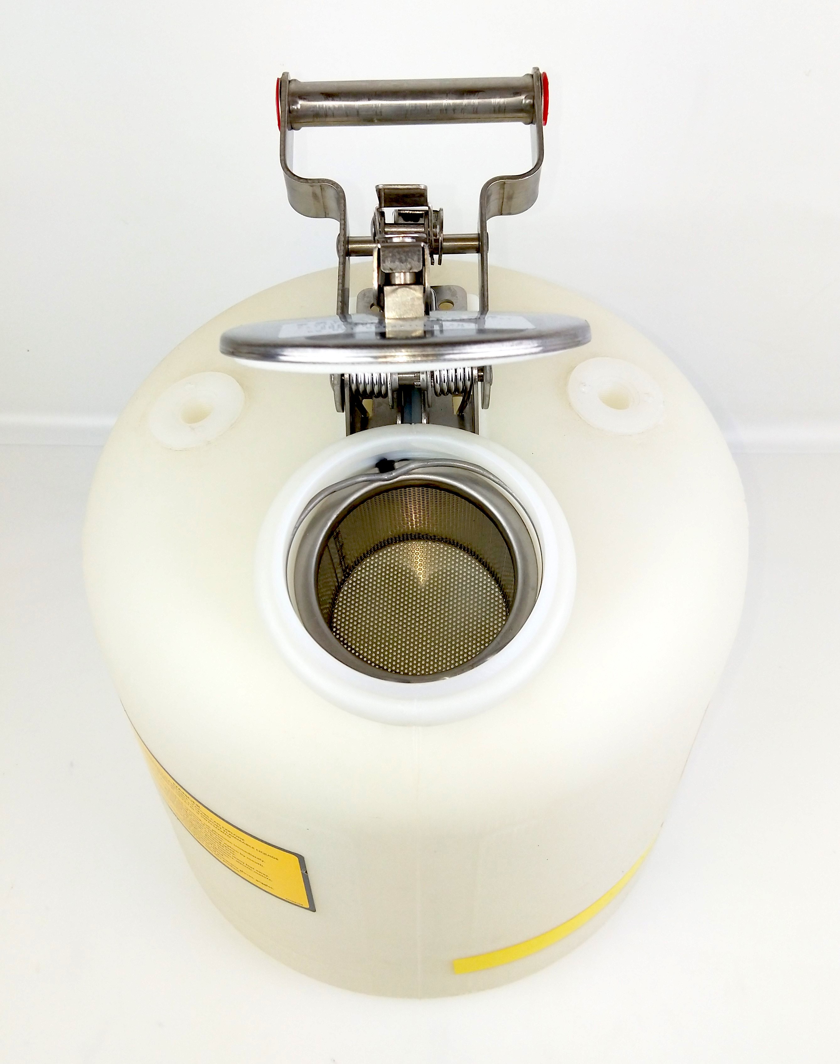 New Open Box (1500) Justrite Translucent Liquid Disposal Cans, 5 Gal