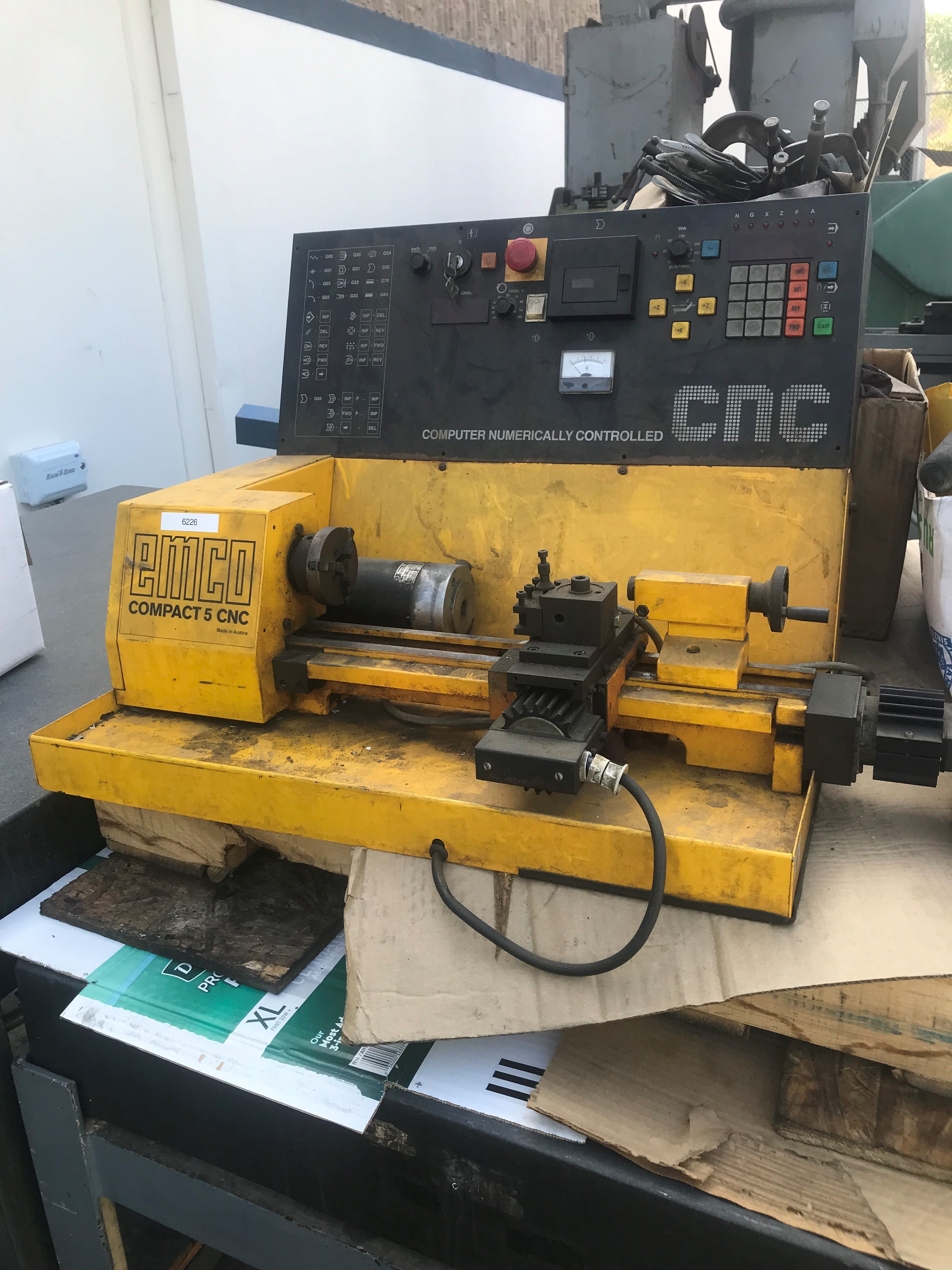 Used EMCO COMPACT 5 CNC BENCH LATHE 5" x 13" #6226