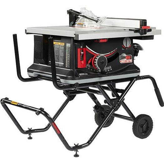 SawStop Jobsite Saw PRO with Mobile Cart Assembly - 1-1/2 HP - 1PH - 120V