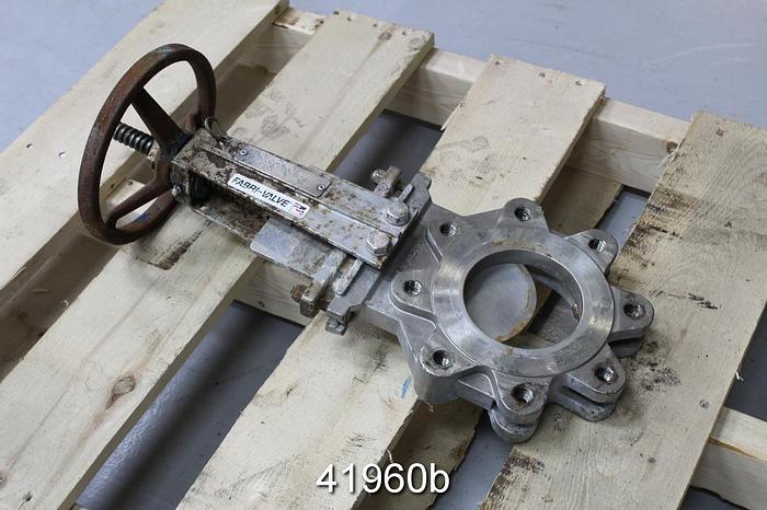 Used Fabri-valve 4" Hand Operated Knife Gate Valve #41960