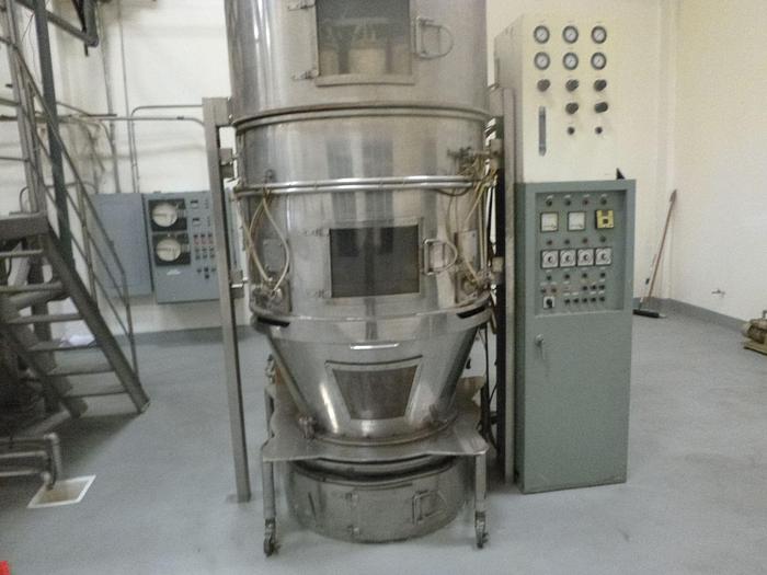 Used Dryer, Fluid Bed, 46" Diameter, Stainless Steel, Steam Heated, 120 Kilograms #S744728