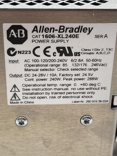 Used Allen-Bradley 1606-XL240E Ser A 