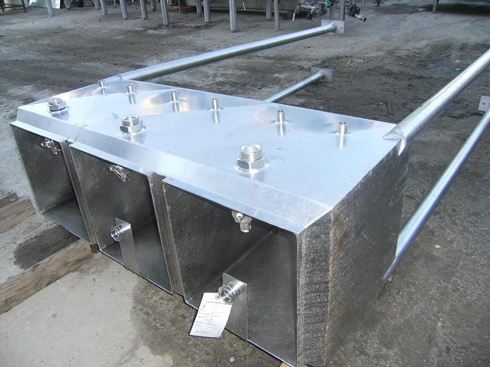 Used Tank, 60 Gallon, S/st, 15" x 16" x 18" Rect, 3 Compartment #S740232