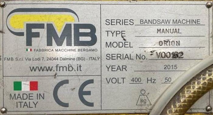 Used 2015 FMB -ORION BANDSAW ORION AUTO FEED