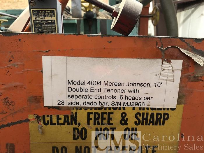 Used MEREEN JOHNSON 400-1 Double End Tenoner