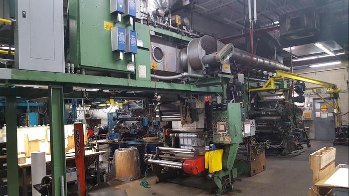 Used 38" WIDE REBUILT 6 COLOR KIDDER 649 CI PRESS 36" PRINT TURRETED UNWIND AND REWIND