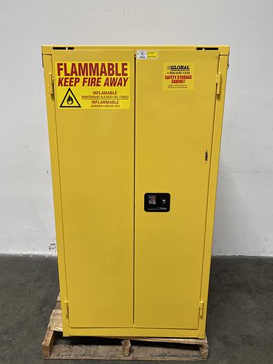 Used JustRite BS60 60 Gallon Flammable Cabinet 65"x 34"x 34" Manual Close
