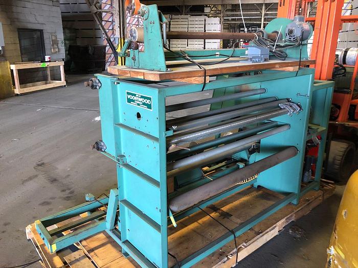Used 60" VOORWOOD SLITTER REWINDER 18" REWIND DIAMETER CANTILEVERED SHAFTS