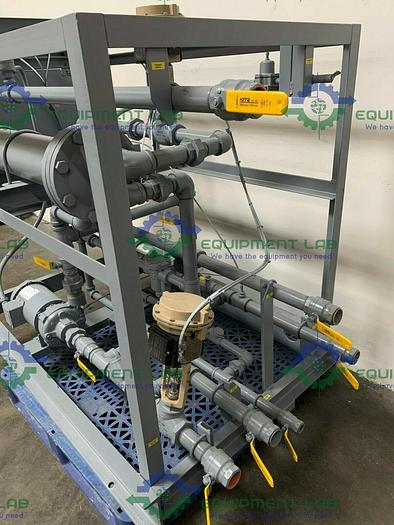 Used Budzar 1WT-S50WSB-DSP Heat Exchanger Skid 460V 3PH w/ Two Marathon Jet Pumps 2HP