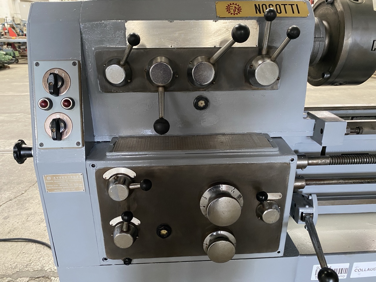 Ricondizionato Nosotti T200/1500 Tornio usato lavorazione ferro completo di accessori