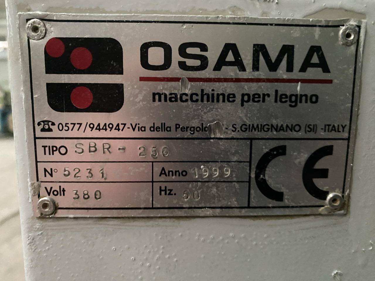 Usato Osama SBR-250 Spalmacolla