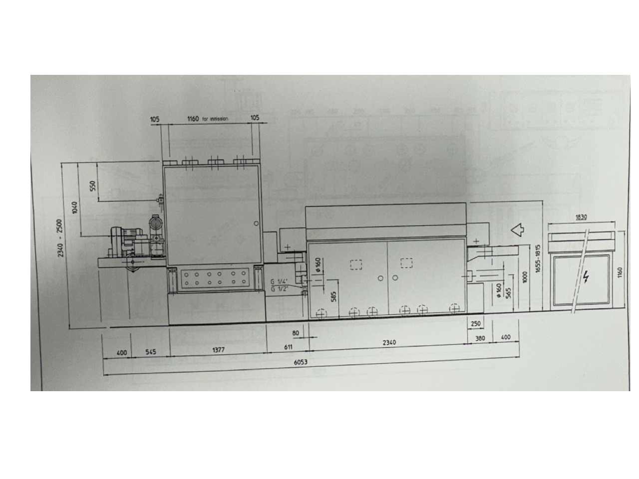 Usato 1999 Costa K757 CCC CCC 1350 Linea di calibratura a 3 rulli superiori e 3 rulli inferiori, larghezza tappeto mm. 1350