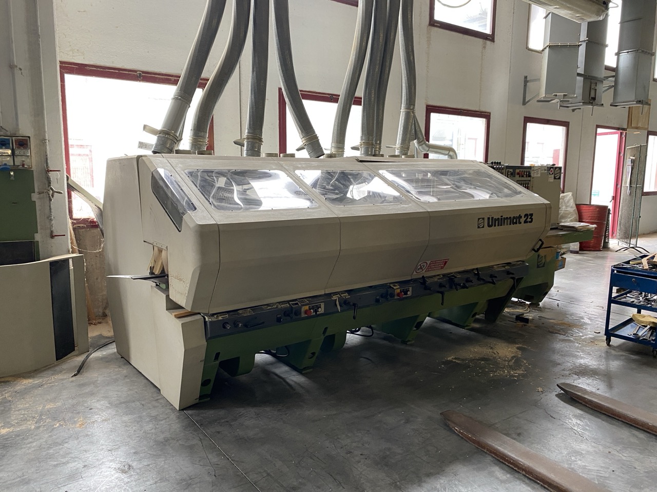 Usato Impianto completo 1994 Weinig U23 + Friulmac FN3 + giostra convogliatrice + nastro di ritorno + accessori