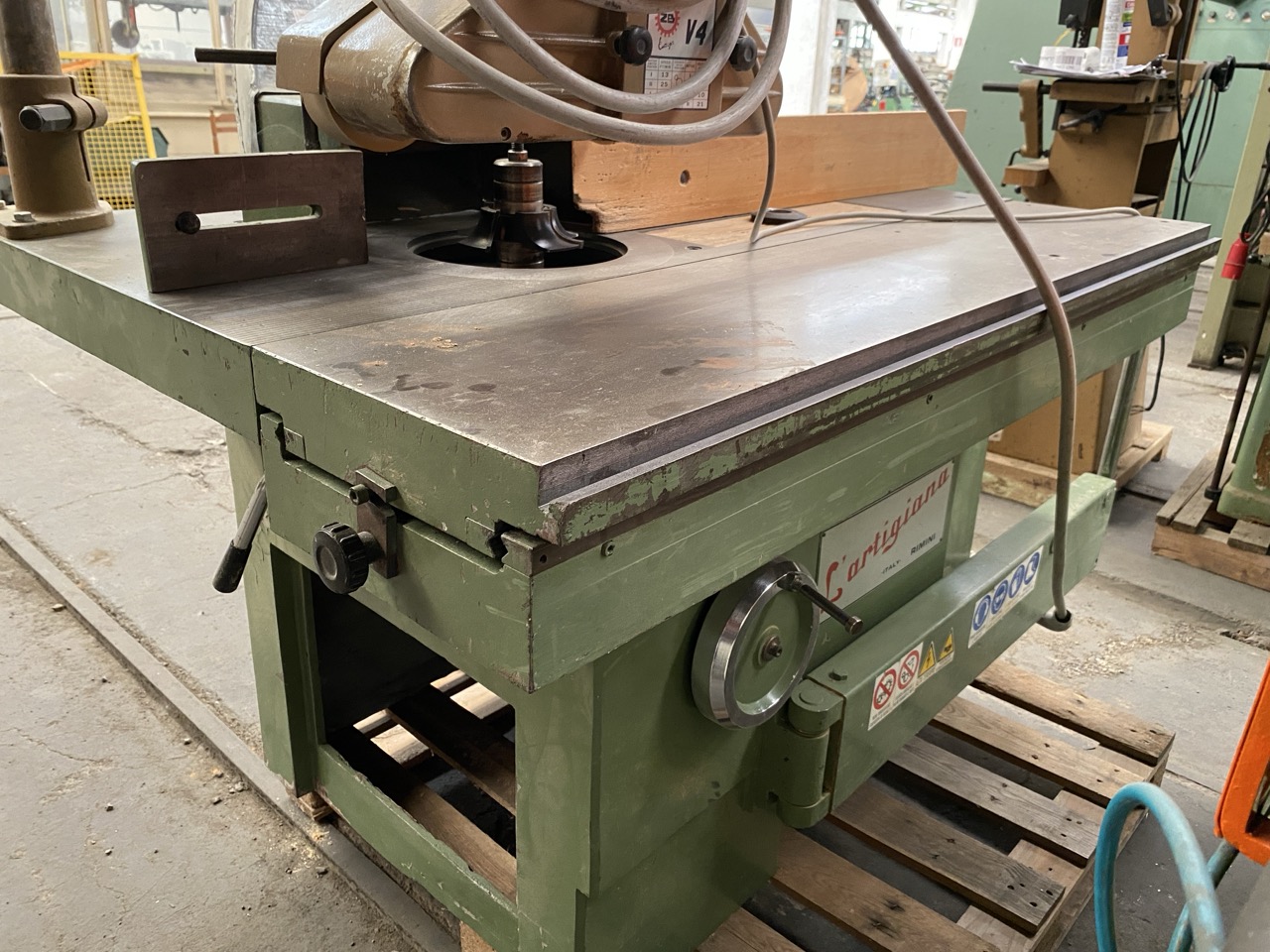 Usato Sega - Toupie con carro da cm. 150 e avanzamento a 2 rulli