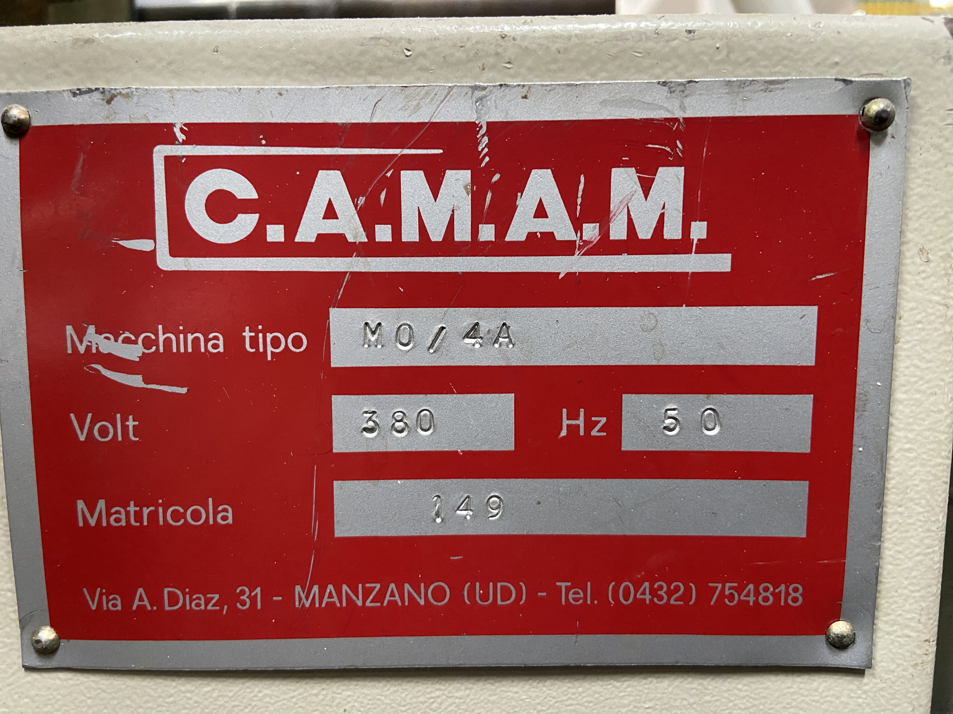 Usato Camam MO/4A Mortasatrice orizzontale a 3 mandrini, con 2 diverse oscillazioni e 2 banchi.
