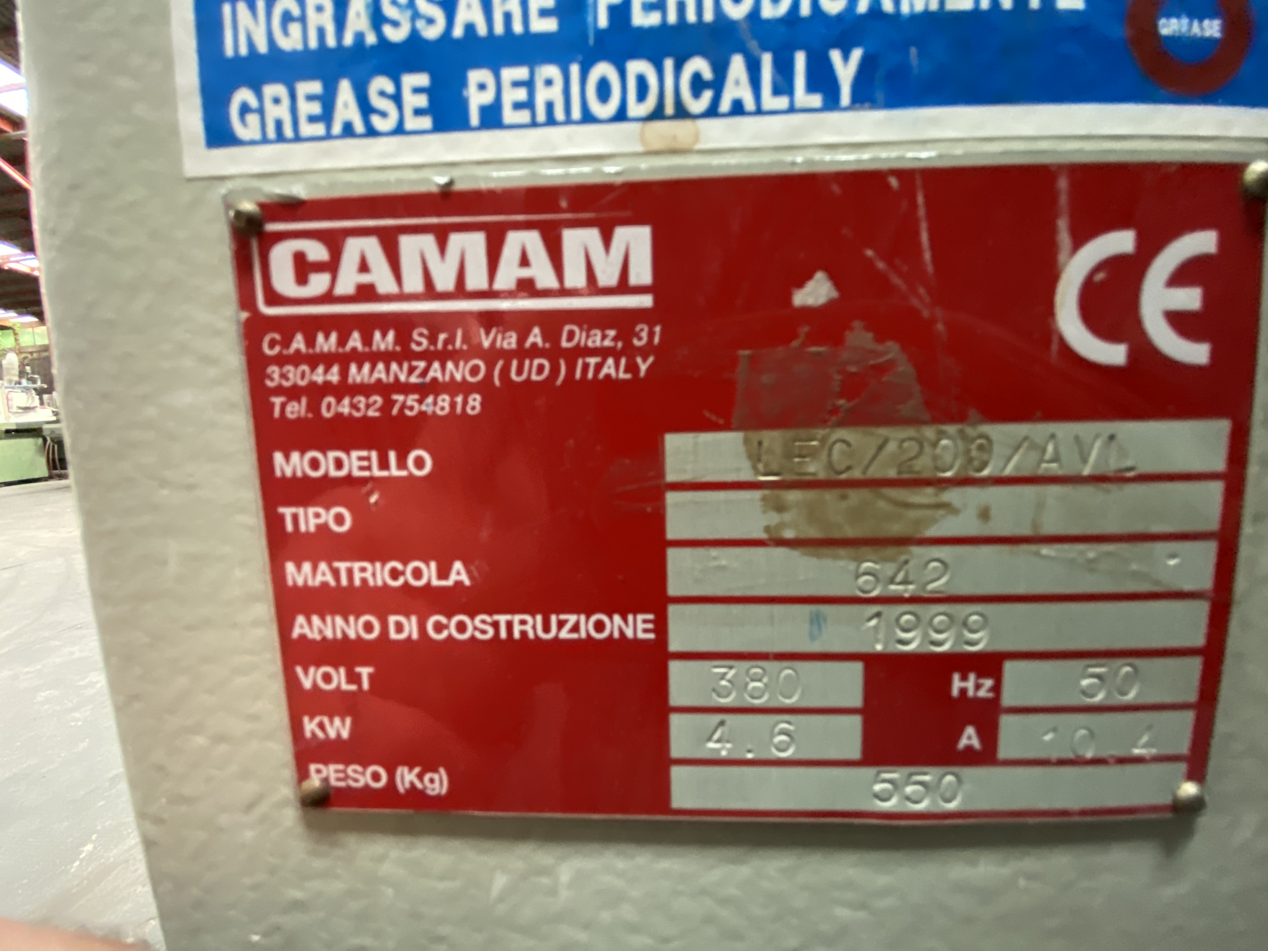 Usato Camam LEC200/AV (modificata) con nastro di introduzione e caricatore