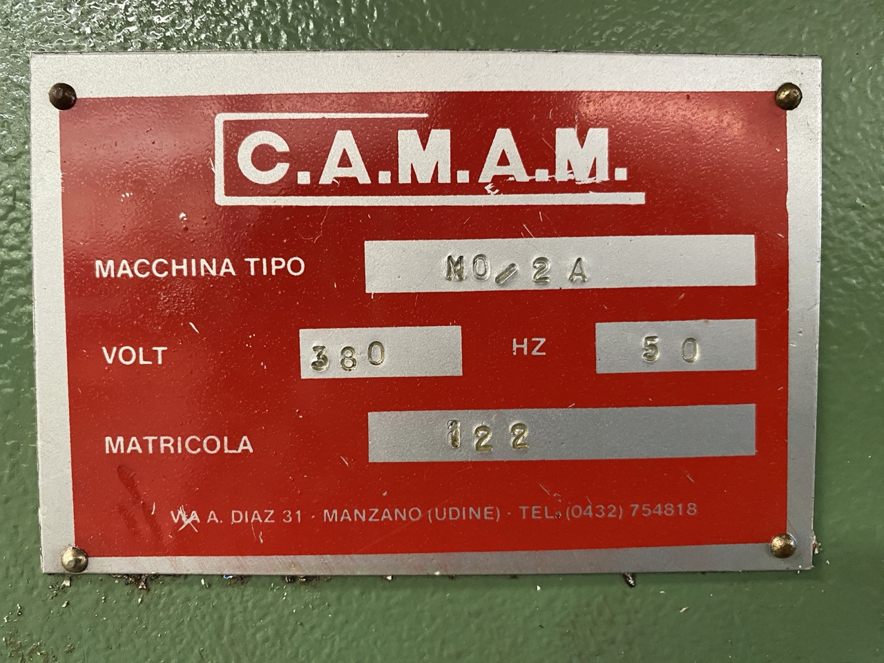 Usato Camam MO2A Mortasatrice orizzontale doppia a 5 mandrini