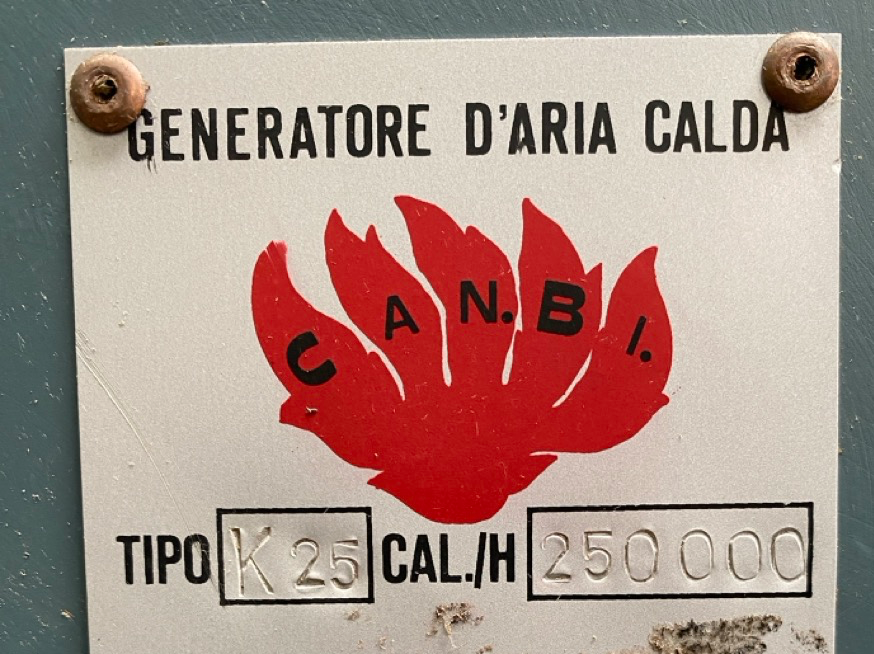 Usato CAN.BI. K25 Generatore di aria calda con alimentazione a legna