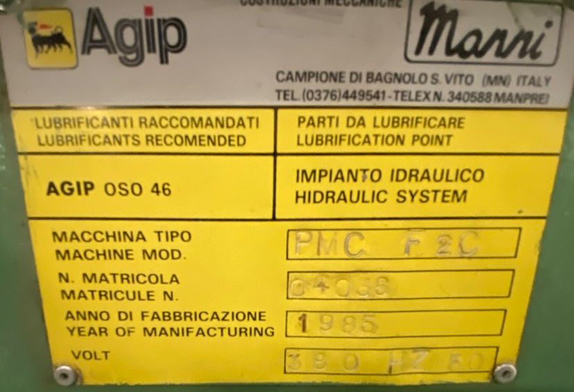 Ricondizionato Pressa marca Manni