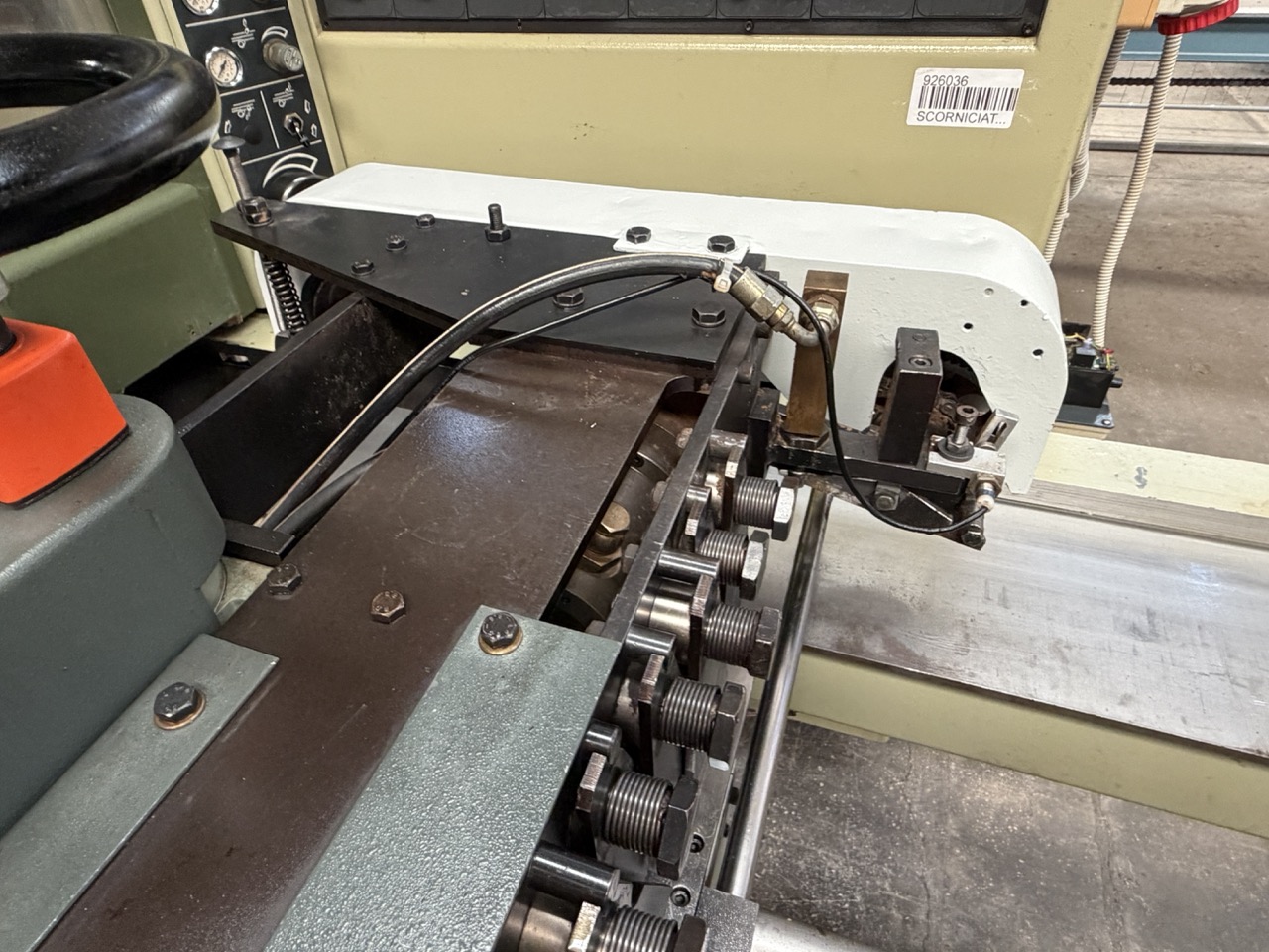 Usato Friulmac FN/3 Troncatore Caricatore per Scorniciatrice (con modifica per larghezza pezzi fino a mm 230)