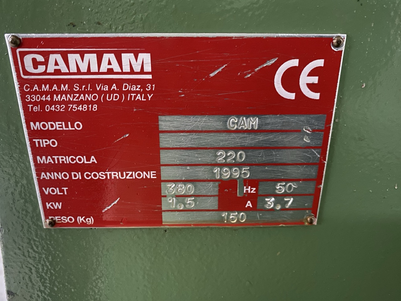 Usato Camam Spazzolatrici con testa e polmone