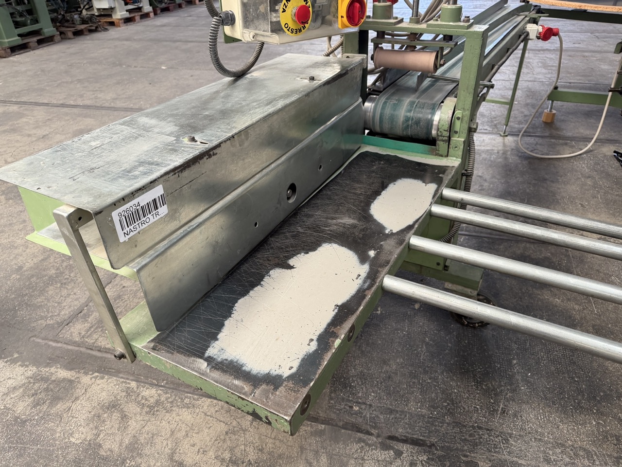 Usato 1995 SCM Superset 23 Plus Scorniciatrice marchiata CE, a 6 alberi + 1 universale, banco da mm. 230 con piano rigato.