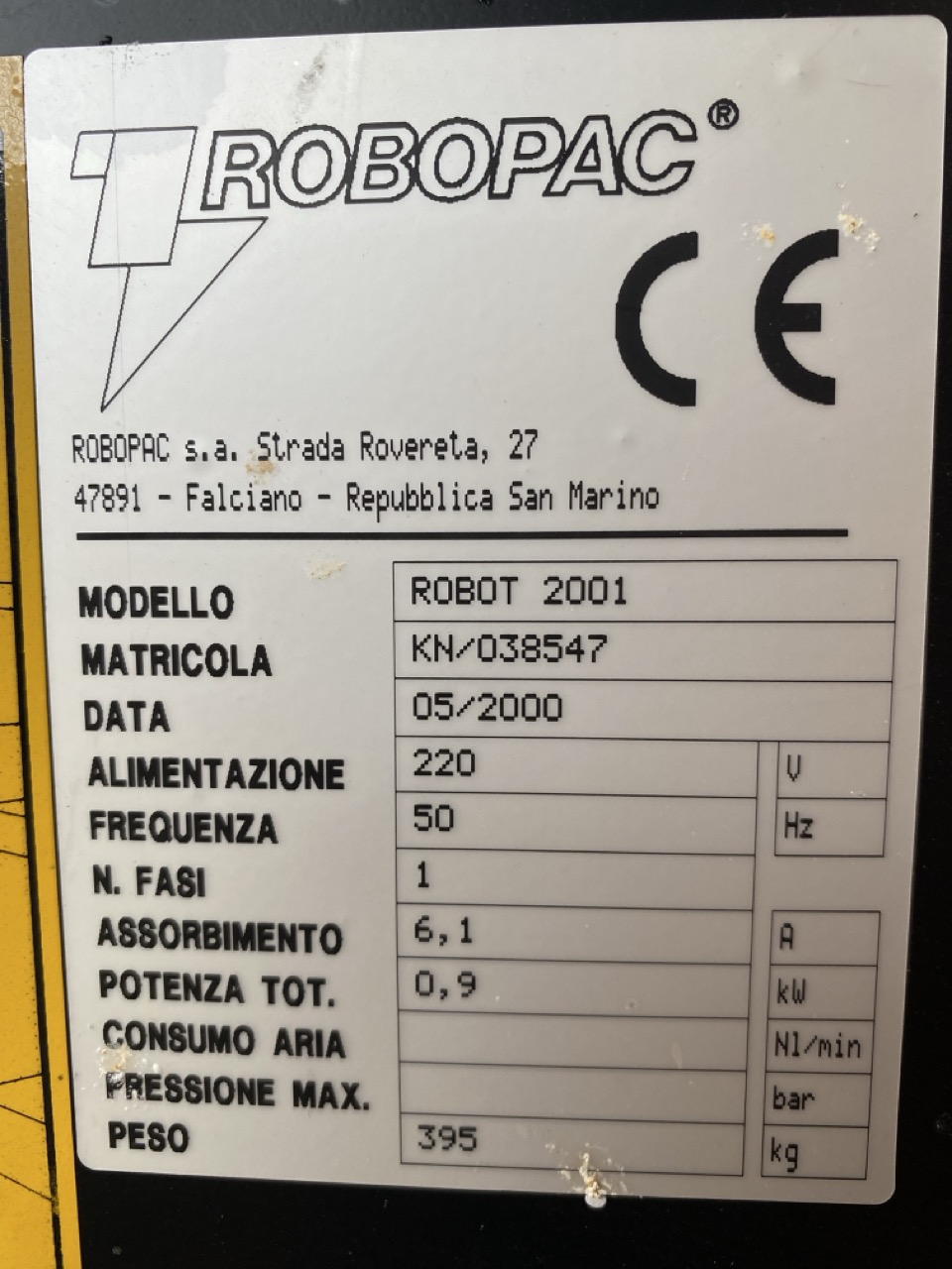 Usato 2000 Robopac Robot 2001