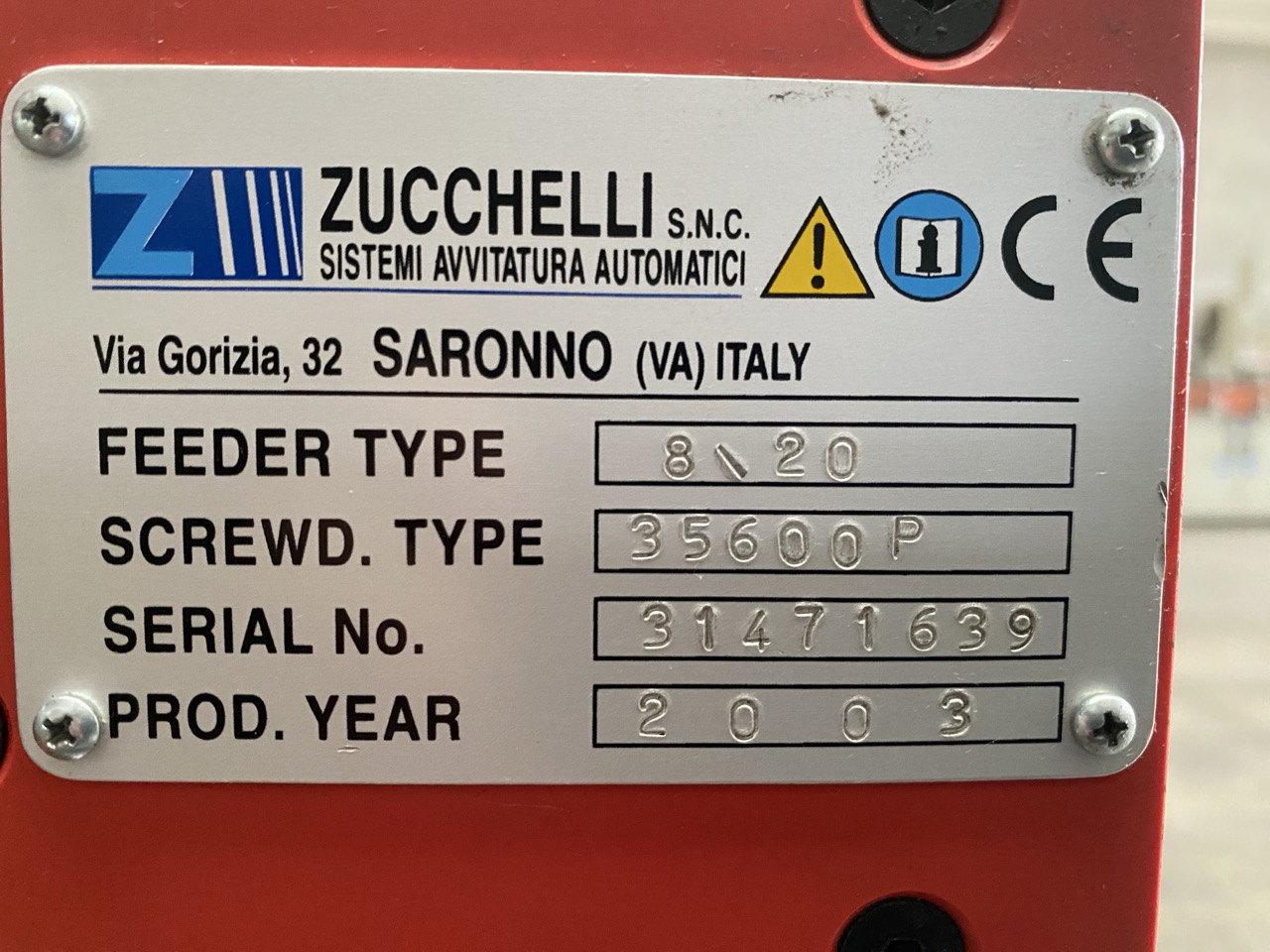 Usato Zucchelli Avvitatori automatici modello 8/20 