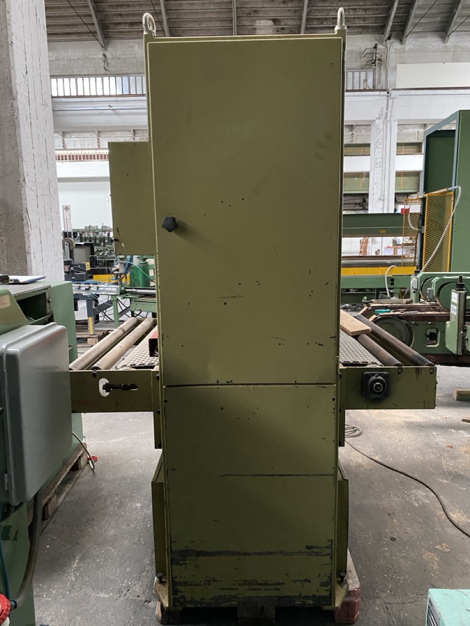 Usato Unoduemila CM100 Levigatrice Calibratrice rullo + rullo, tappeto da mm. 1000, usata