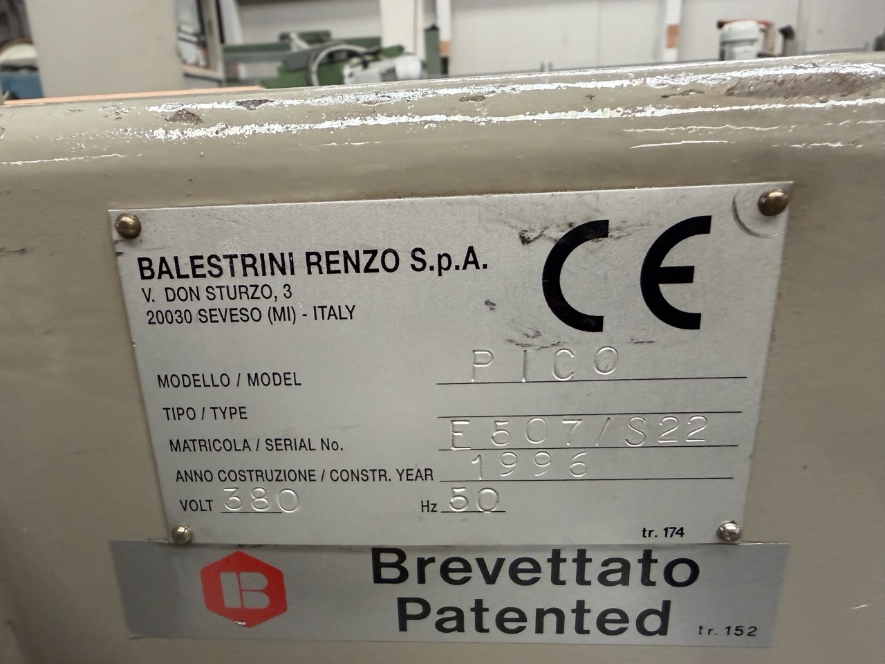 Usato 1996 Balestrini PICO Tenonatrice Stondante automatica a 1 testa e 2 banchi
