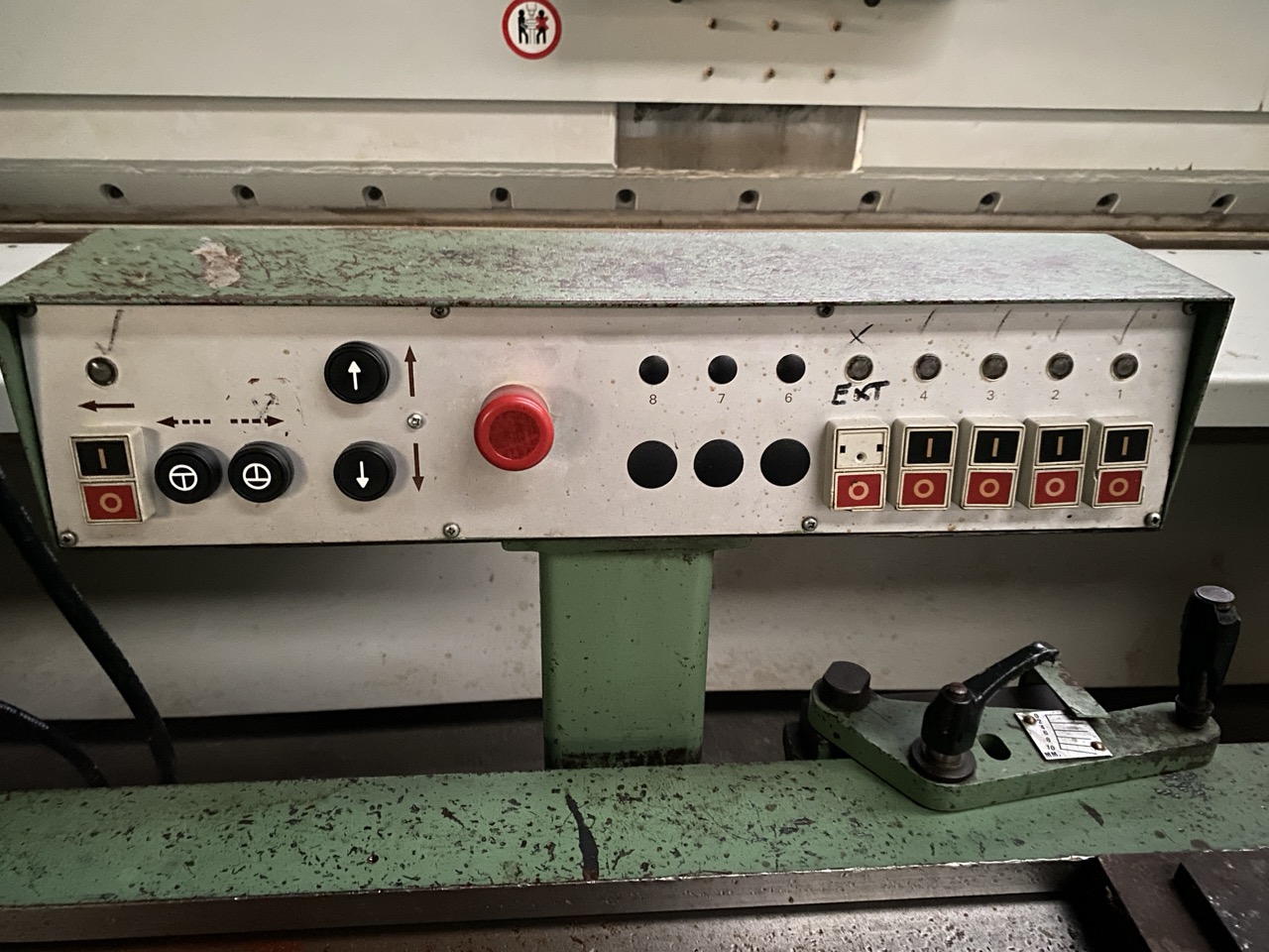 Usato Wadkin Scorniciatrice 5 alberi, banco da mm. 230