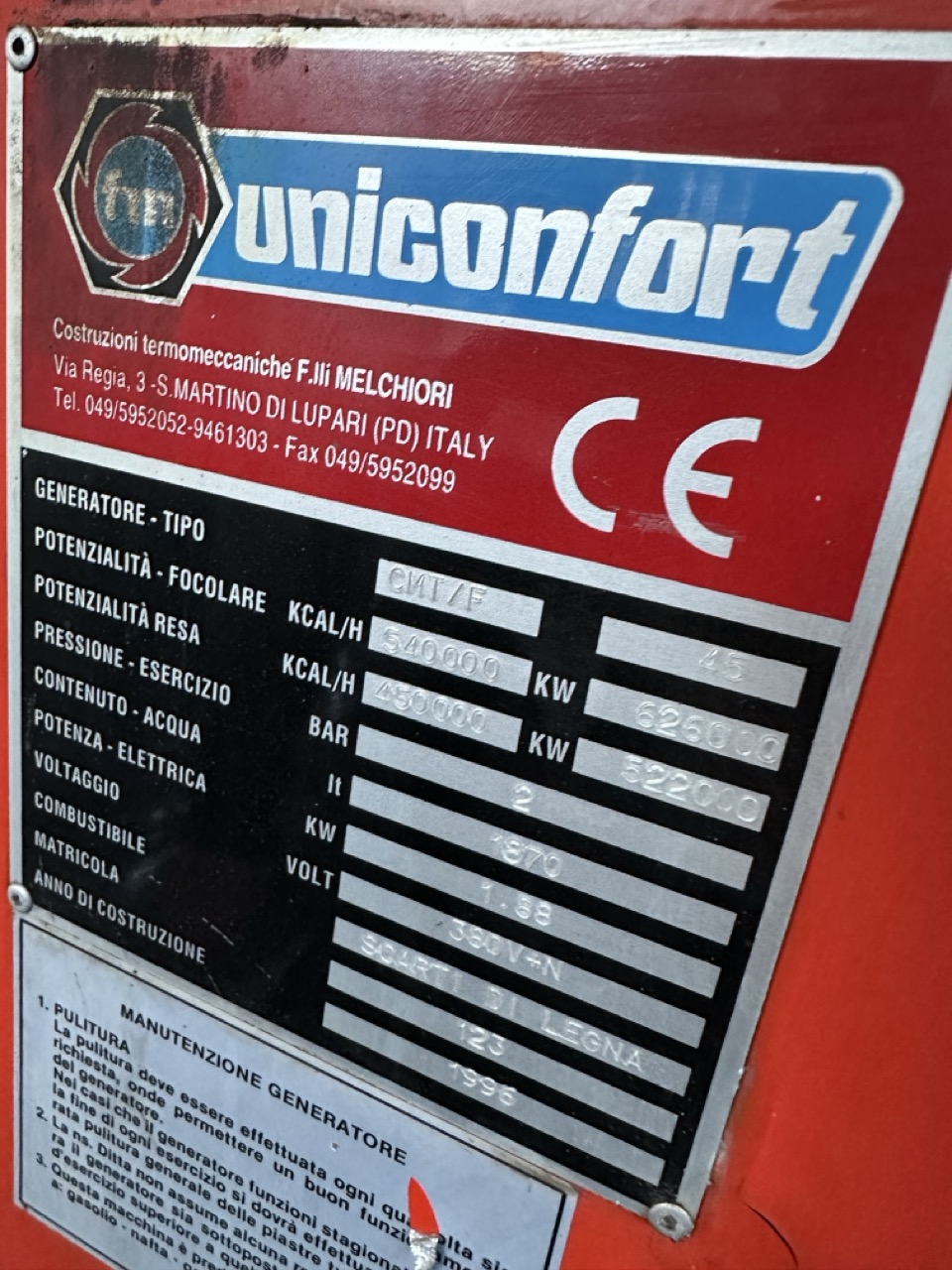 Usato 1996 Uniconfort CMT/F 45