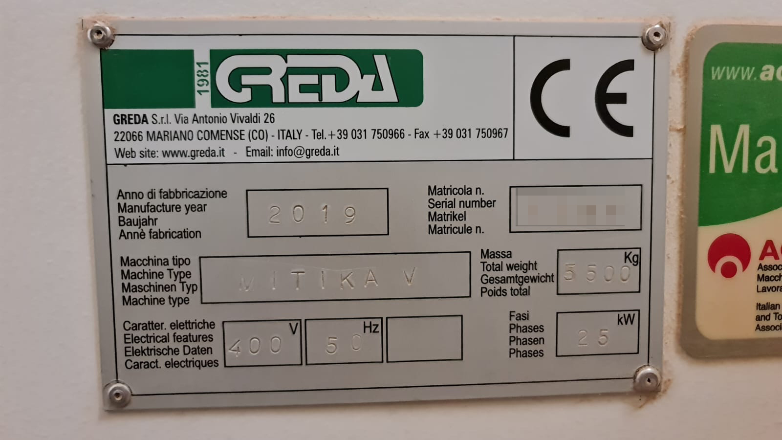 Usato Greda MITIKA V Centro di lavoro