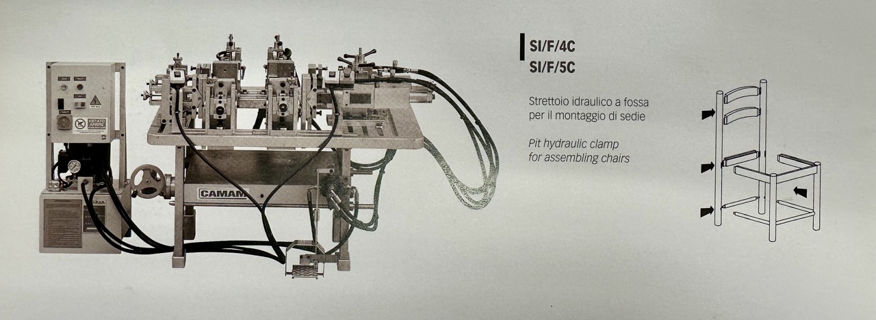 Usato Camam SI / F / 5C, Strettoio a fossa per sedie e poltrone in legno