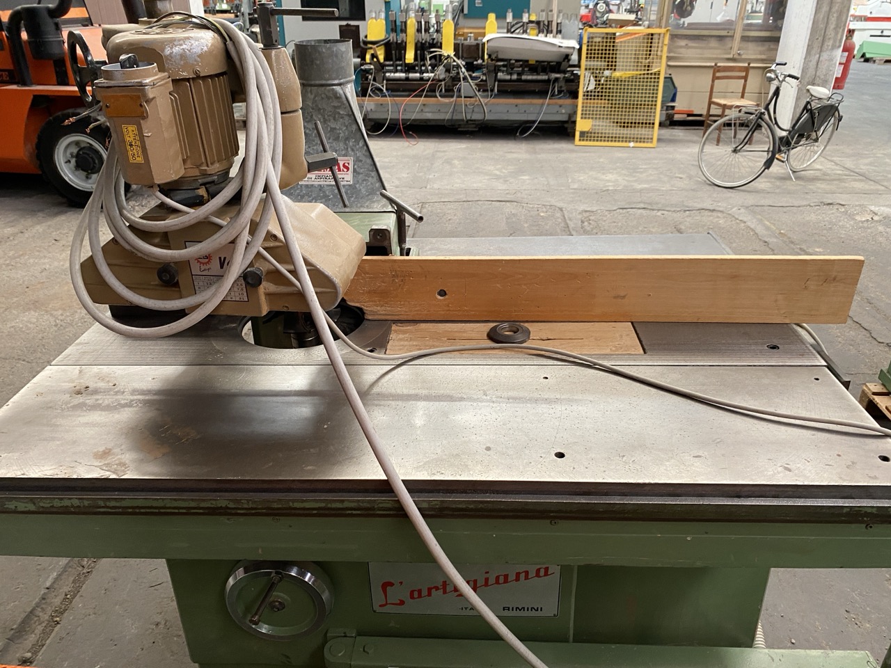 Usato Sega - Toupie con carro da cm. 150 e avanzamento a 2 rulli