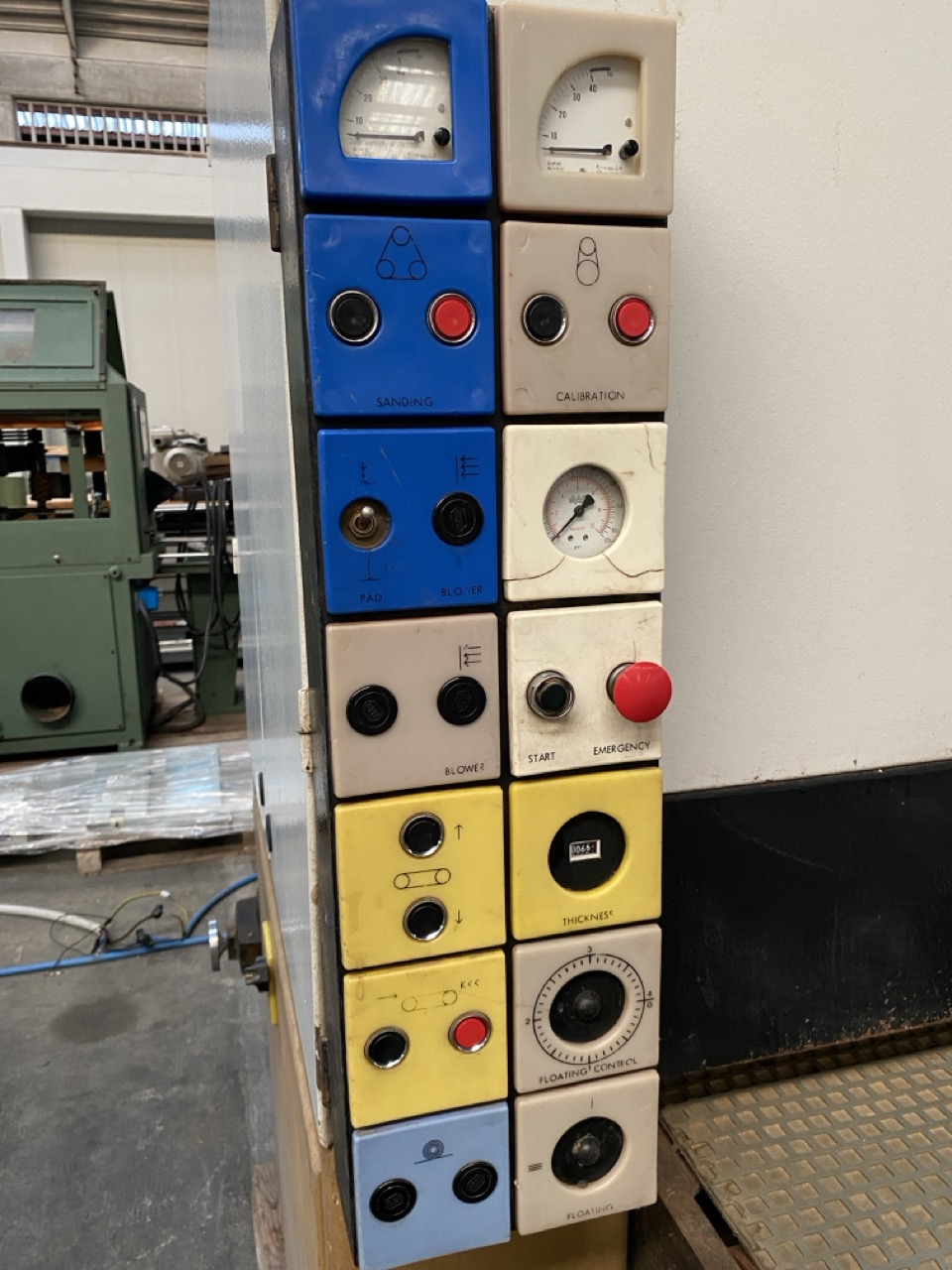 Usato SCM Sandya CL110 Calibratrice rullo + tampone con nastro da 1100 mm