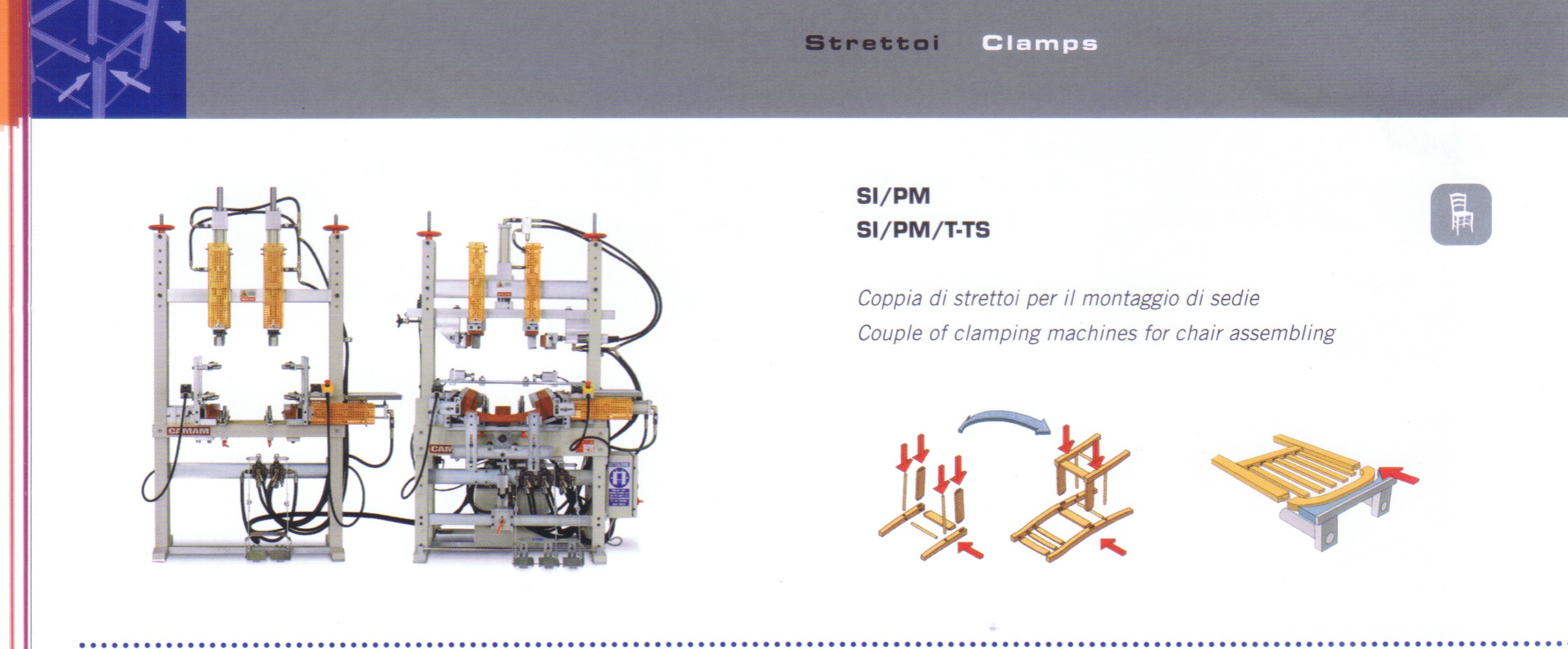 Usato 1996 Camam SI/PM-T-TS 2 Coppie di Strettoi idraulici, premontaggio, per sedie in legno