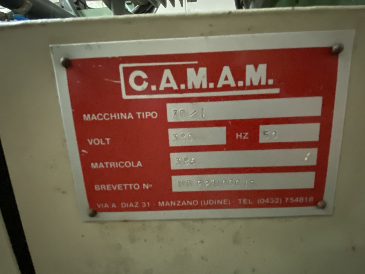 Usato Camam ZD/1 Zigrinatrice doppia per fuselli tondi di sedia o simili, con caricatore