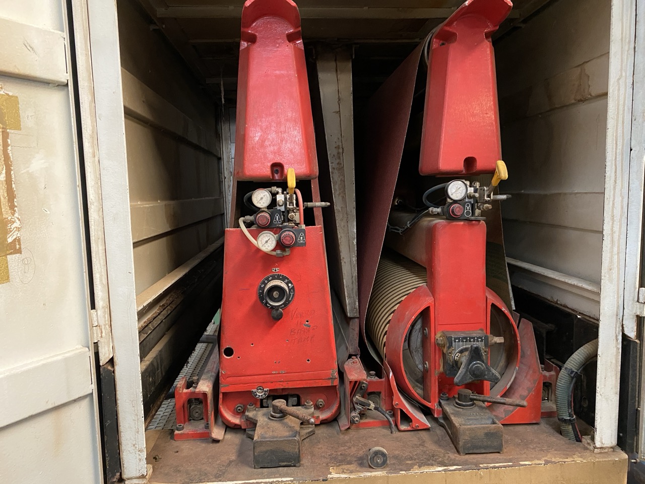 Usato SCM Sandya CL110 Calibratrice rullo + tampone con nastro da 1100 mm