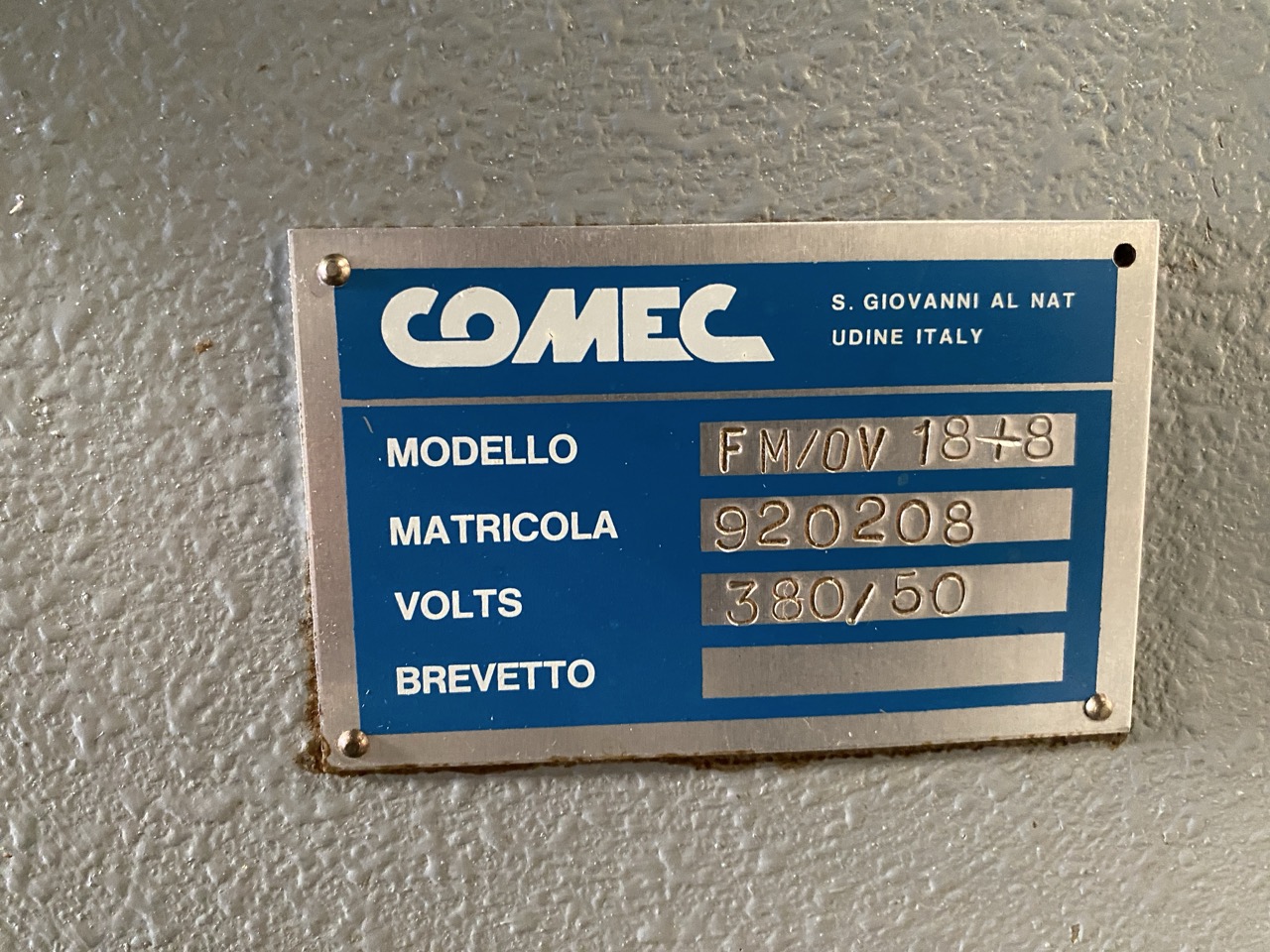 Usato Comec FM/OV 18+8 Foratrice Mortasatrice Comec doppia