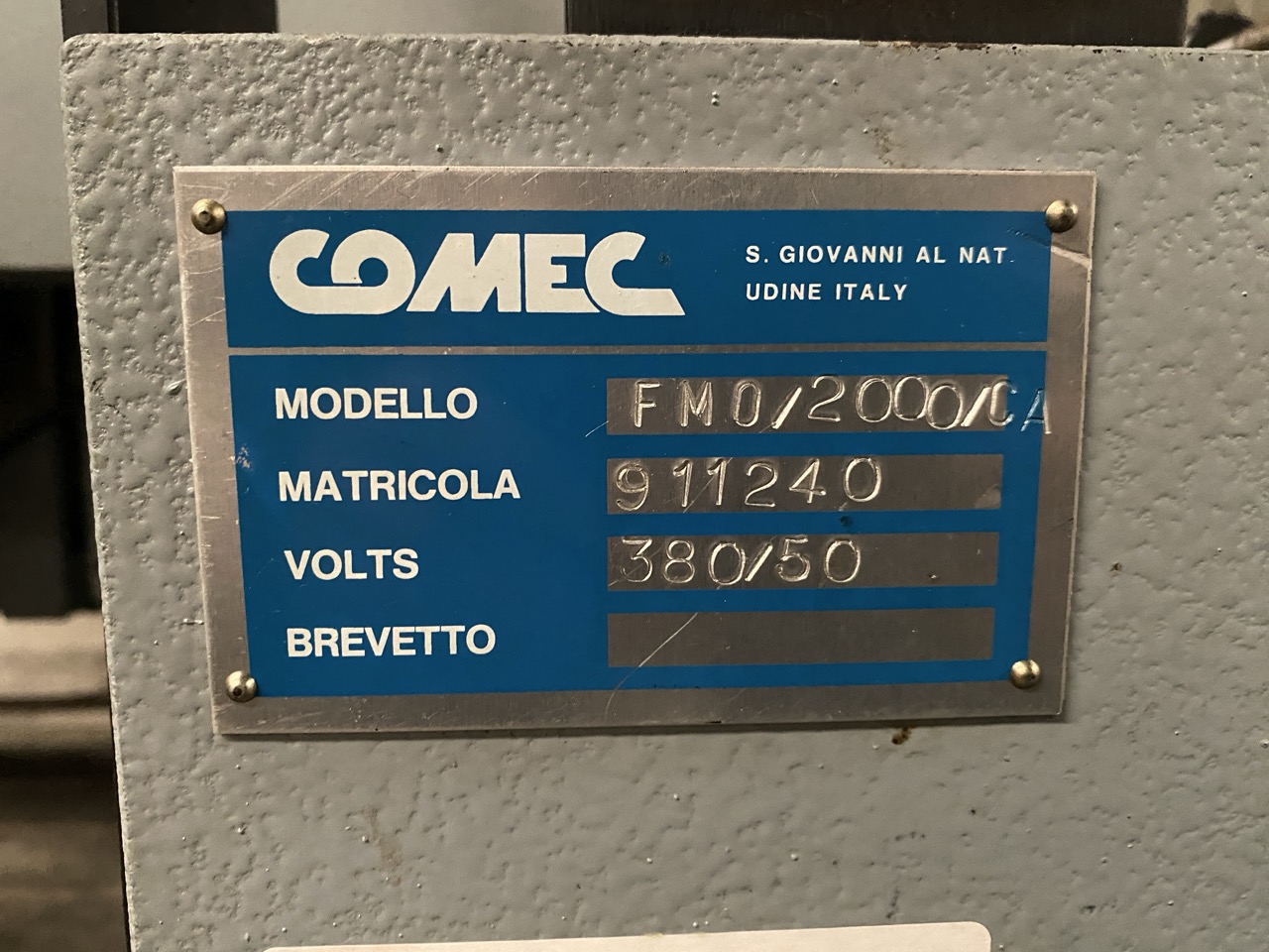 Usato Comec FM0/2000/CA Foratrice orizzontale con caricatore