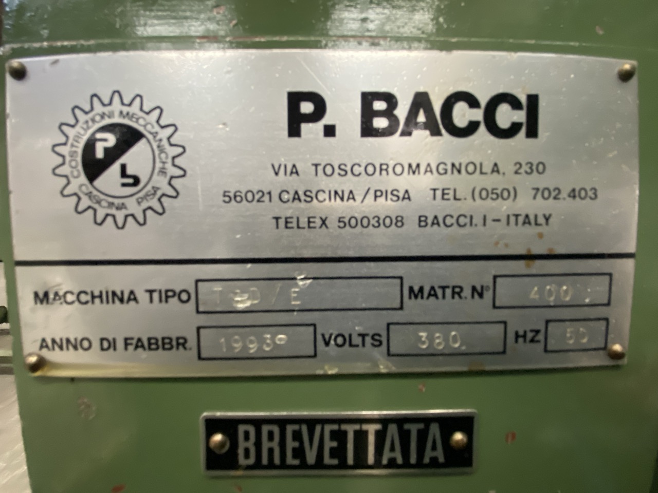 Usato 1993 Bacci TSD-E Tenonatrice Stondante doppia automatica