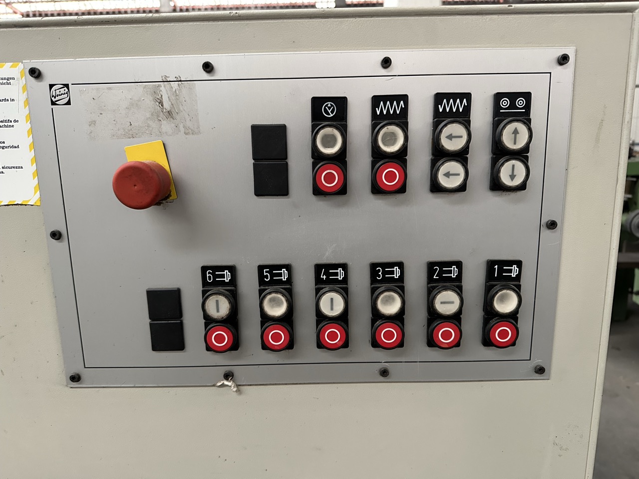 Ricondizionato Weinig UNI 22 A Unimat 22 Scorniciatrice a 6 alberi con albero sinistro automatico