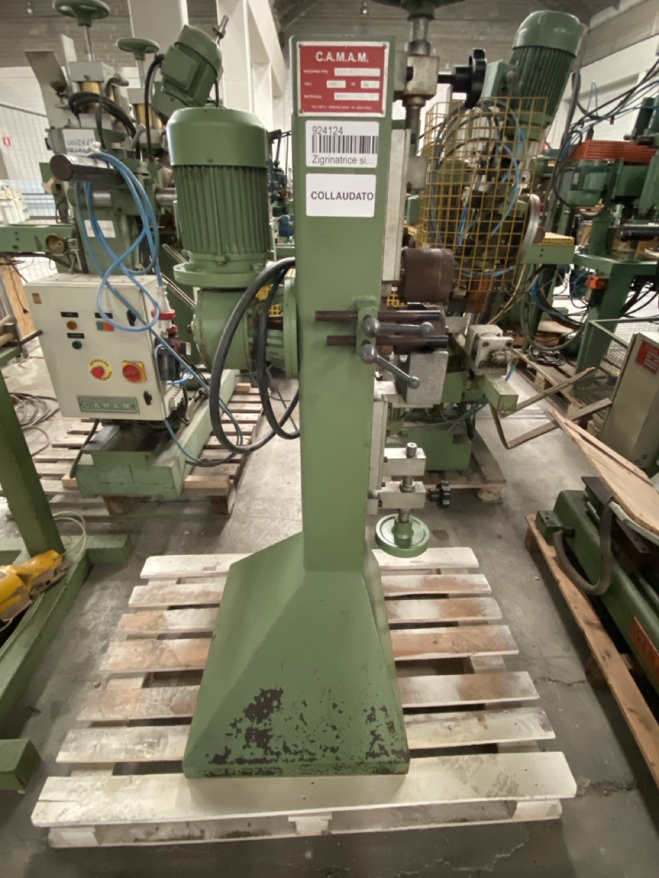 Usato Camam ZS Zigrinatrice singola per pezzi piatti e tondi di sedie o simili